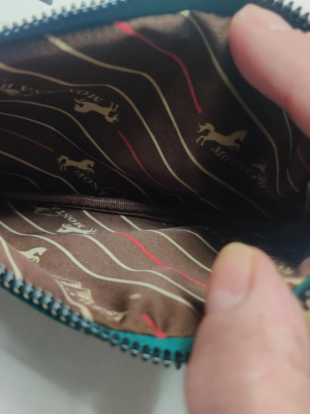 Montana West Teal Zip Leather Wristlet